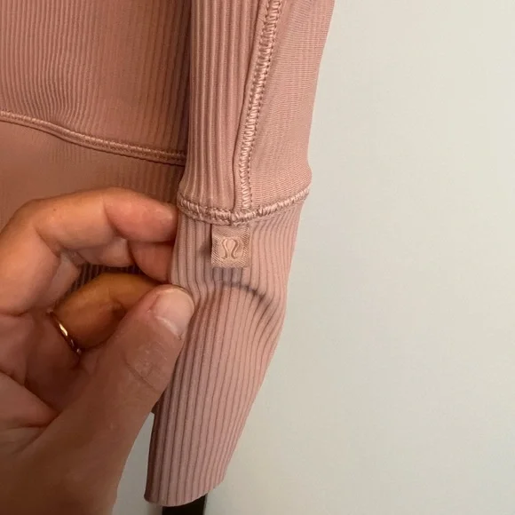 SOLD Lululemon Power Pivot Ribbed Tank Top! Color Pink Clay - Picture 3 of 3
